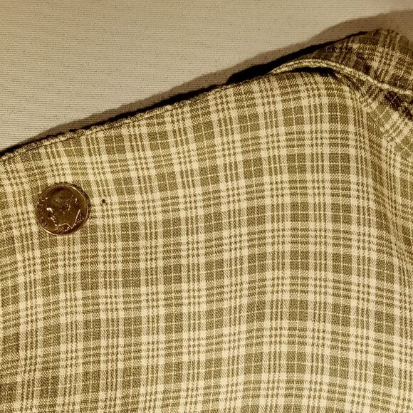 PANTSUIT 2 pc set sz 12P Jacket and Pants Casual Vacation Green Plaid Zip - Picture 8 of 14